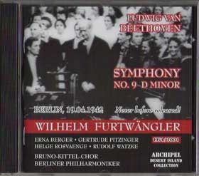 フルトヴェングラー指揮　ベルリン・フィル　ベートーベン　交響曲第９番　ニ短調「合唱付き」
